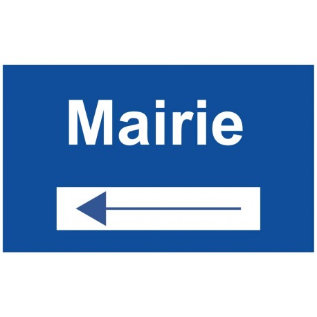 Panneau mairie flèche vers gauche