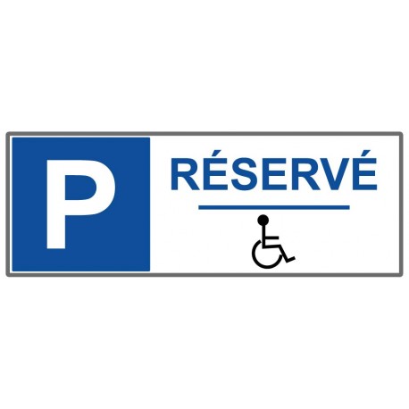 Panneau parking réservé aux handicapés
