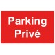 Panneau parking privé (rouge)