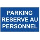 Autocollant parking réservé au personnel