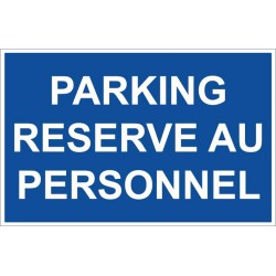 Autocollant parking réservé au personnel
