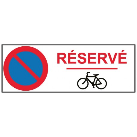 Panneau parking réservé vélo