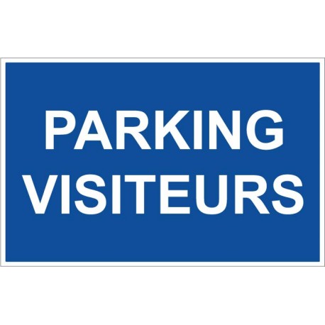 Panneau parking visiteurs signalétique