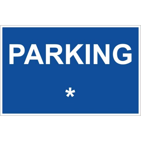 Panneau parking + personnalisation