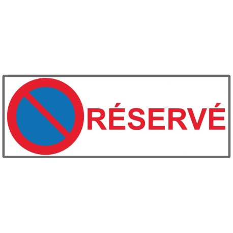 Panneau picto parking réservé