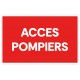 Panneau accés pompier