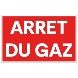 Panneau arrêt du gaz