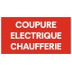 Panneau coupure électrique chaufferie