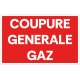 Panneau coupure générale gaz