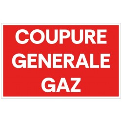 Panneau coupure générale gaz