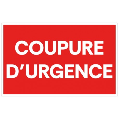 Panneau coupure urgence