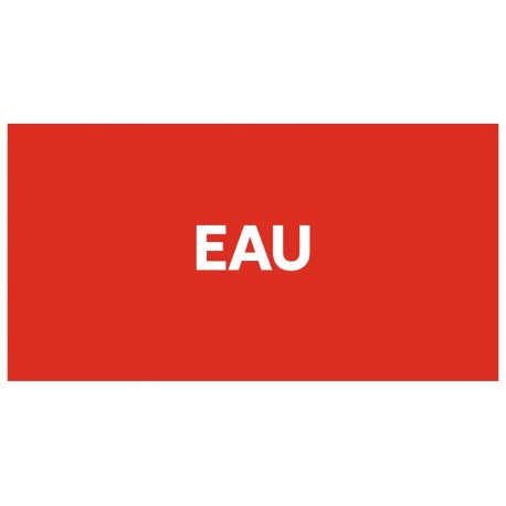 Panneau eau (fond rouge)