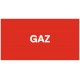 Panneau gaz (fond rouge)