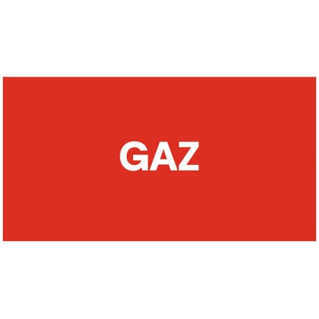 Panneau gaz (fond rouge)