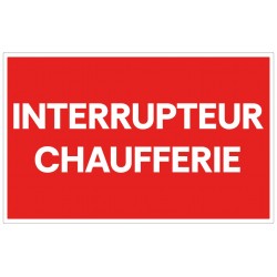 Panneau interrupteur chaufferie