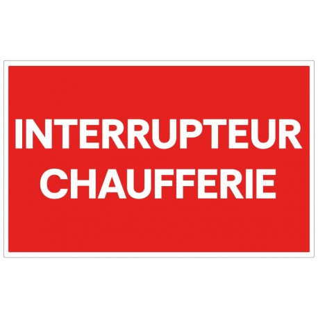 Panneau interrupteur chaufferie