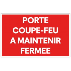 Panneau portes coupe feu (fond rouge)