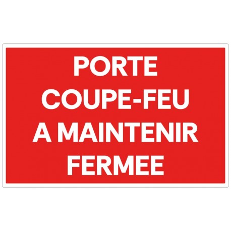 Panneau portes coupe feu (fond rouge)