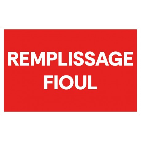 Panneau remplissage fioul