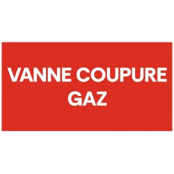 Panneau vanne coupure gaz