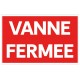 Panneau vanne fermée