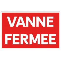 Panneau vanne fermée