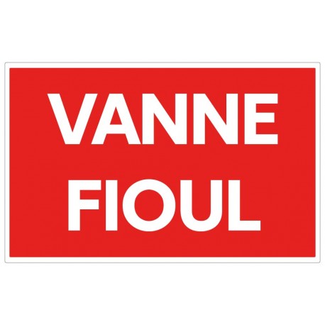 Panneau vanne fioul