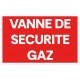 Panneau vanne sécurité gaz