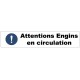 Autocollant engins en circulation bandeau