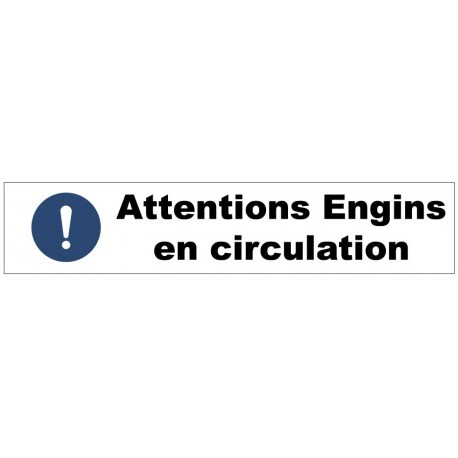 Autocollant engins en circulation bandeau