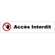 Autocollant accés interdit bandeau
