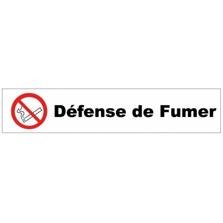 Autocollant défense de fumer obligatoire