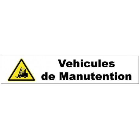 Autocollant véhicule de manutention bandeau