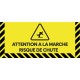 Marquage sol risque chute attention marche