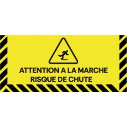 Marquage sol risque chute attention marche
