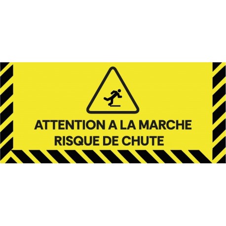 Marquage sol risque chute attention marche