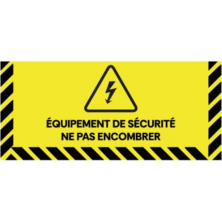 Marquage sol équipement sécurité ne pas emcombrer