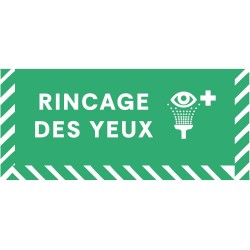 Adhésif sol rinçage des yeux