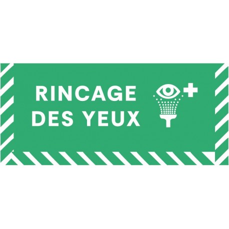 Adhésif sol rinçage des yeux