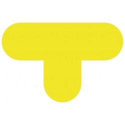 Adhésif marquage sol forme double coin