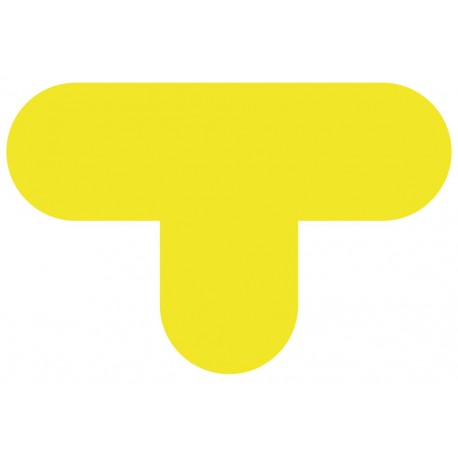 Adhésif marquage sol forme double coin