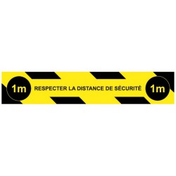 Marquage spécial sol respecter la distance de sécurité 1 m