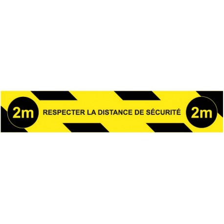 Marquage respecter la distance de sécurité 2 m