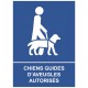 Panneau chien guide aveugle autorisé