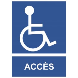 Panneau accès handicap