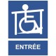 Panneau handicap entrée