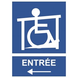 Panneau handicap entrée rampe gauche