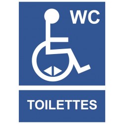 Panneau handicap toilette droite ou gauche