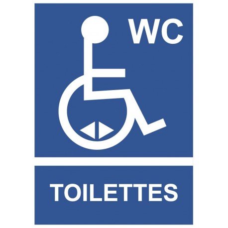 Panneau handicap toilette droite ou gauche