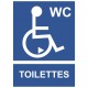 Panneau handicap toilette droite
